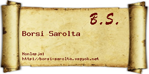 Borsi Sarolta névjegykártya