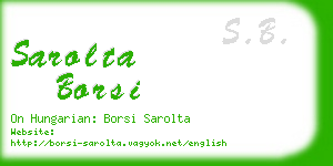 sarolta borsi business card